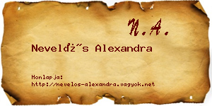Nevelős Alexandra névjegykártya